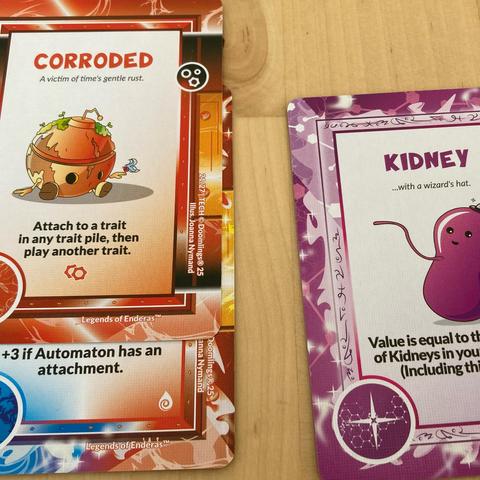 some of the cards from Doomlings: Legends of Enderas