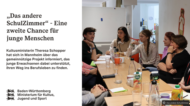 Gemeinnütziges Projekt "Das andere SchulZimmer" für junge Erwachsene in schwierigen Lebenslagen