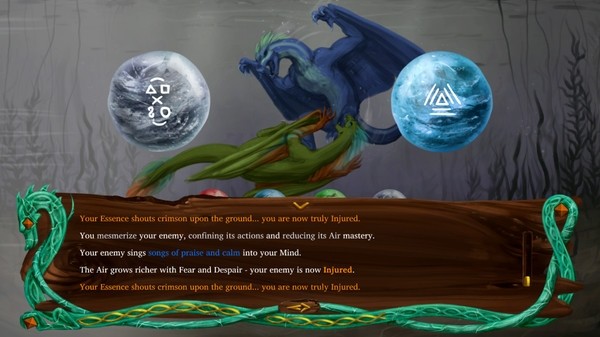 Golden Treasure: the Great Green screenshot. Battle system showcase with Elemental effects.