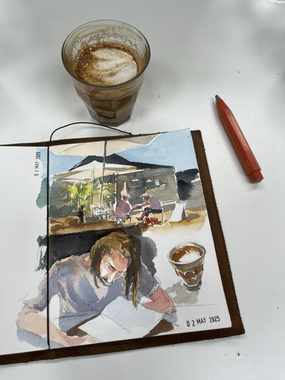 Sketchbook and the reference object together