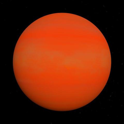 A computer-generated representation of the HATS-22 b exoplanet.