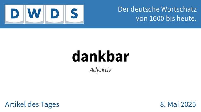 dankbar | Adjektiv