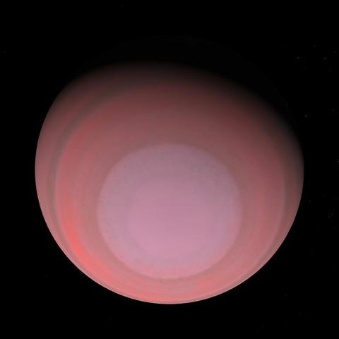 A computer-generated representation of the Kepler-129 d exoplanet.
