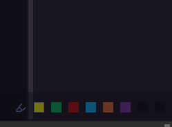 screenshot of closeup of Obsidian highlight color bar