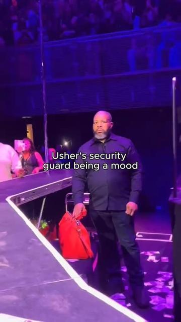 Usher's security guard is sick and tired of the foolishness.