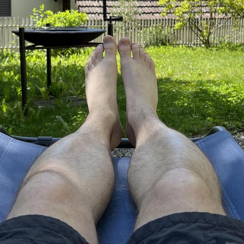 Blick in den Garten vom Liegestuhl aus…