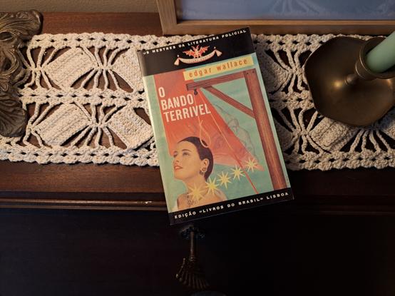 A book over a writing desk