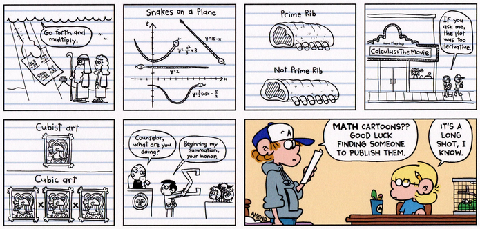 comic strip with math humor