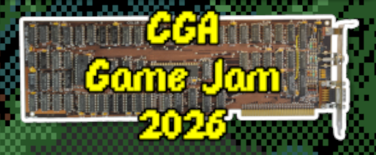 It's the text "CGA Game JAM 2026" overlaid on top of a picture of a CGA card.