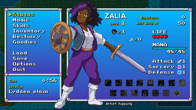 oh yeah that's the stuff 😌 Now to implement that "Skills" menu, lol #GameDev #EnigmaHeart #ScreenshotSaturday