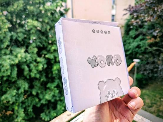 KORO - game box and proof print #GameDev #IndieDev #Homebrew
