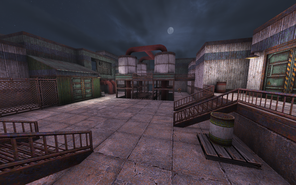 Started the Rooftops Jam for #QUAKE. I'm somewhere between detail ideas and blockout. #gamedev #leveldesign #lowpoly #sc