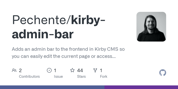 Adds an admin bar to the frontend in Kirby CMS so you can easily edit the current page or access common panel pages - Pechente/kirby-admin-bar