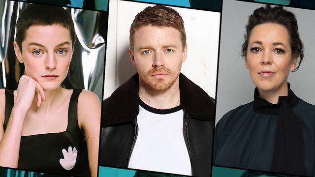 Emma Corrin, Jake Lowden, Olivia Colman