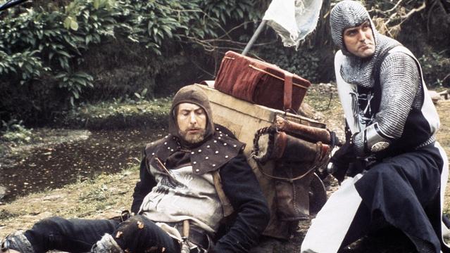 Eric Idle and John Cleese in 'Monty Python and the Holy Grail'