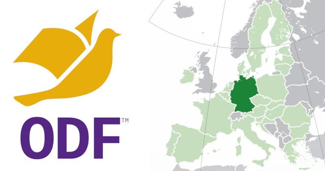 ODF logo and map of Europe with Germany highlighted