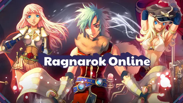 Ragnarok Online Latam com personagens em destaque e logo oficial Ragnarok Online Latam com personagens em destaque e logo oficial