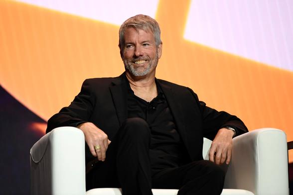 Michael Saylor speaks on stage during Bitcoin Conference 2023 at Miami Beach Convention Center on May 19, 2023 in Miami Beach, Florida. (Jason Koerner/Getty Images) Michael Saylor speaks on stage during Bitcoin Conference 2023 at Miami Beach Convention Center on May 19, 2023 in Miami Beach, Florida. (Jason Koerner/Getty Images)