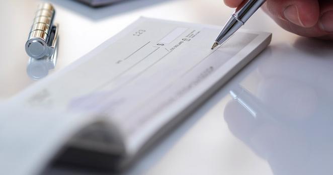 Prepare writing a check 