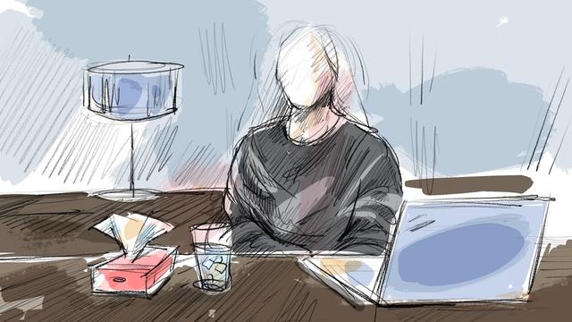 Un croquis de la victime présumée