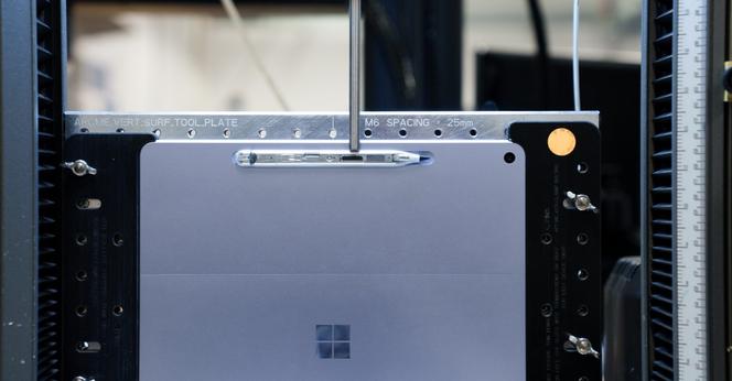 A Surface Pro 12-inch being tested at Microsoft’s headquarters