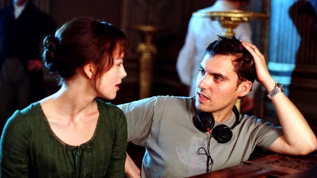 Keira Knightley and Joe Wright on the set of 'Pride & Prejudice.'