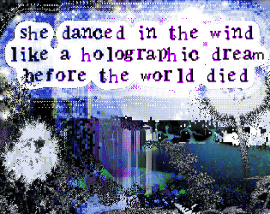 "She danced in the wind like a holographic dream before the world died" on Steam and Epic - she danced in the wind like a holographic dream before the world died by alienmelon - "She danced in the wind like a holographic dream before the world died" on Steam and Epic - she danced in the wind like a holographic dream before the world died by alienmelon