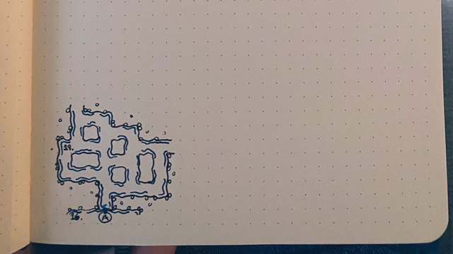 Room 19 of my #dungeon23, starting a new page for Level 1