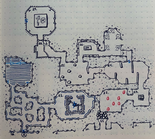 Rooms 19 to 29 of my #dungeon23