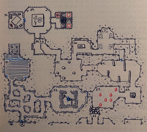 Rooms 19 to 31 of my #dungeon23