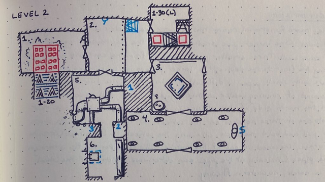 Level 2, Rooms 1 to 6