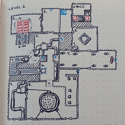 Level 2, Rooms 1 to 9
