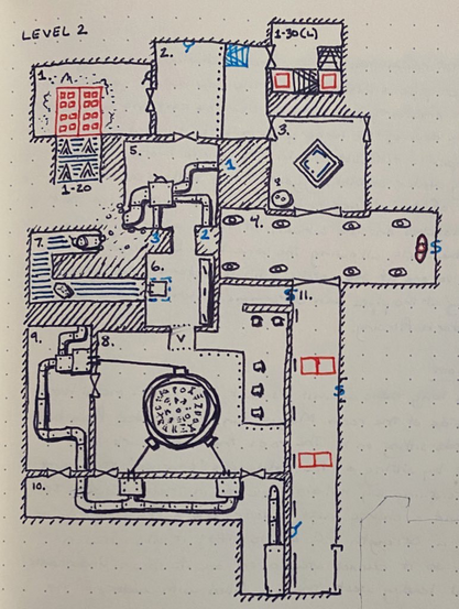 Level 2, Rooms 1 to 11