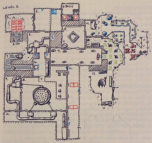 Level 2, rooms 1 to 17