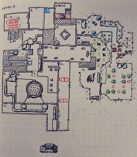 Level 2, rooms 1 to 19