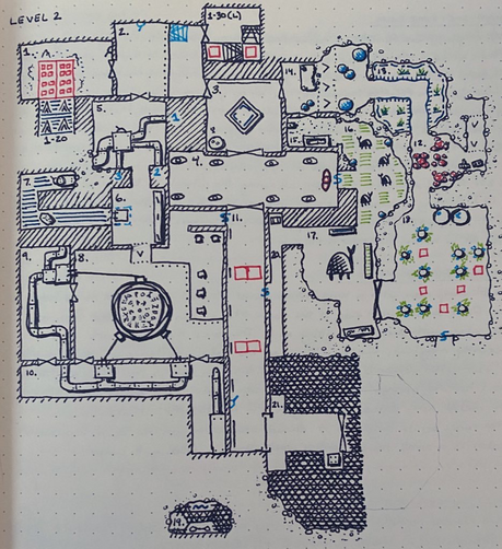 Level 2, rooms 1 to 21