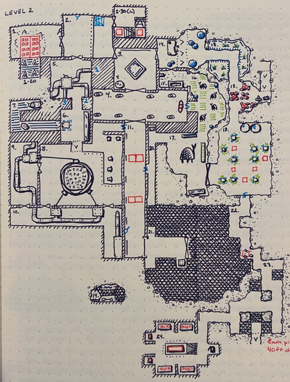 Level 2, rooms 1 to 24