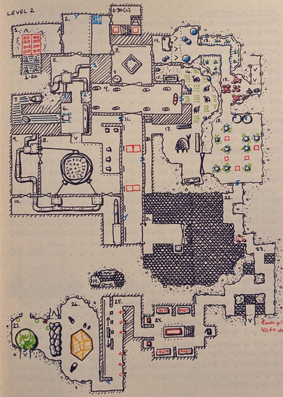 Level 2, rooms 1 to 27