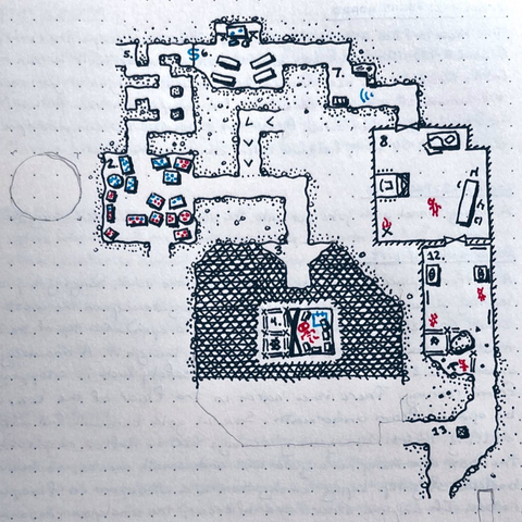 Level 4, rooms 2 to 8, 12 and 13