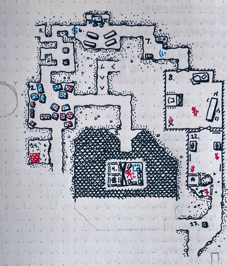 Level 4, rooms 2 to 8, 12 to 14