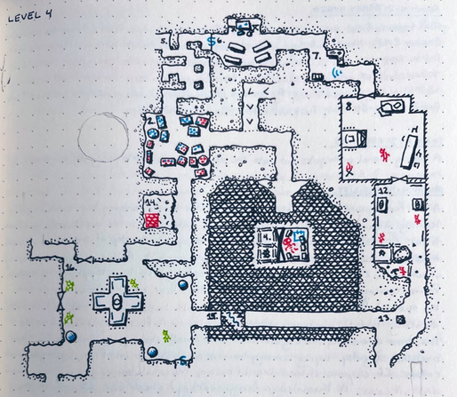 Level 4, rooms 2 to 8, 12 to 16