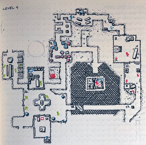 Level 4, rooms 2 to 8, 12 to 19