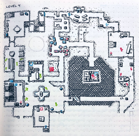 Level 4, rooms 2-8 and 12-22