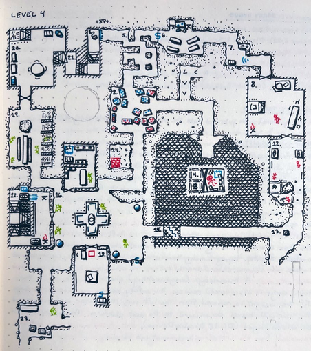 Level 4, rooms 2 to 8, 12 to 23
