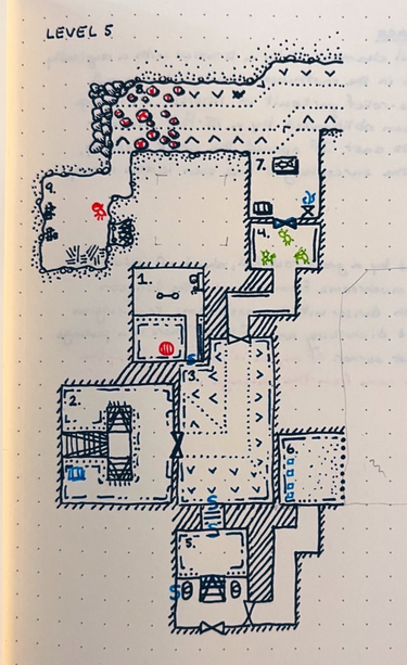 Level 5, rooms 1-9