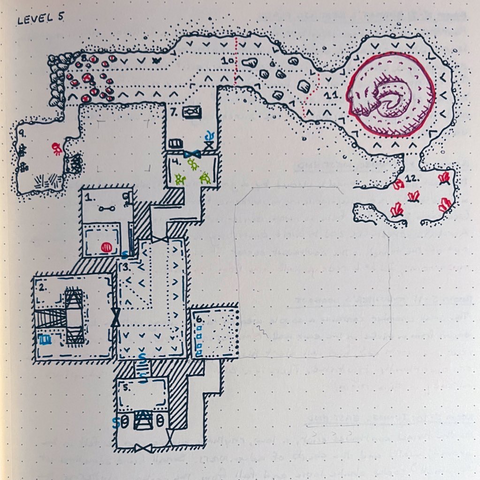 Level 5, rooms 1-12