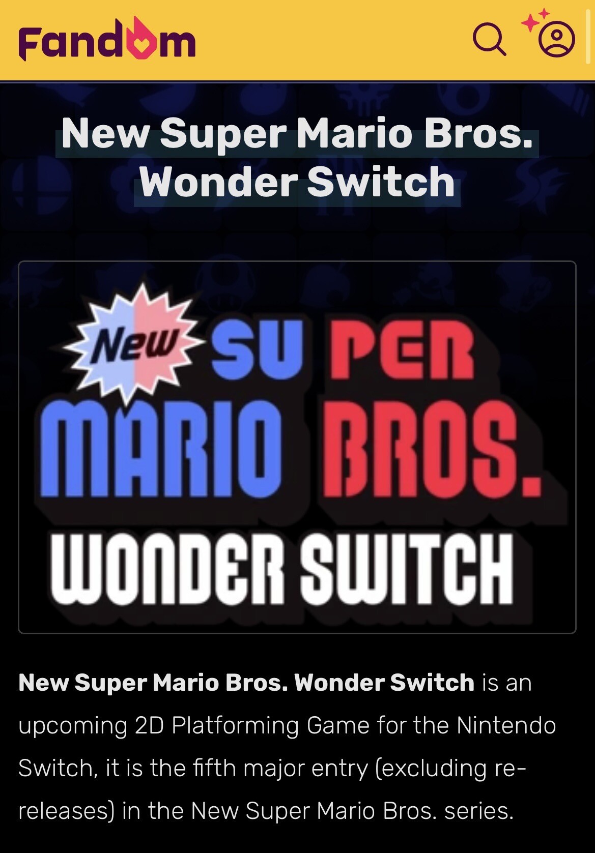 New Super Mario Bros. Wonder Switch