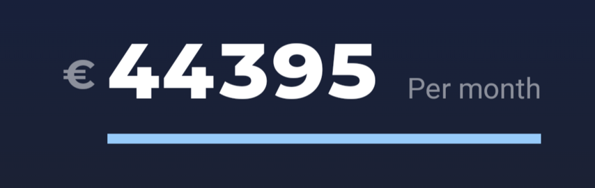 Screenshot of the Godot Development Fund website, noting an incoming €44395 per month.