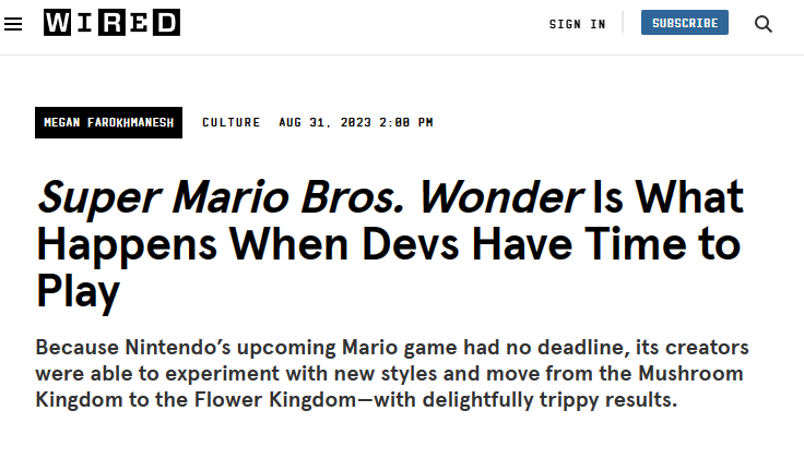 Super Mario Bros. Wonder' Is What Happens When Devs Have Time to