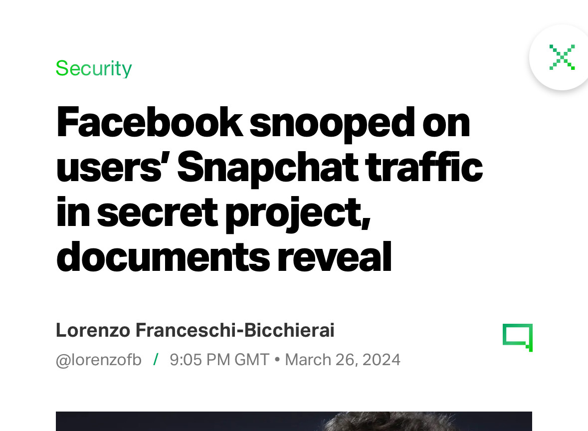 Facebook snooped on users’ Snapchat traffic in secret project, documents reveal